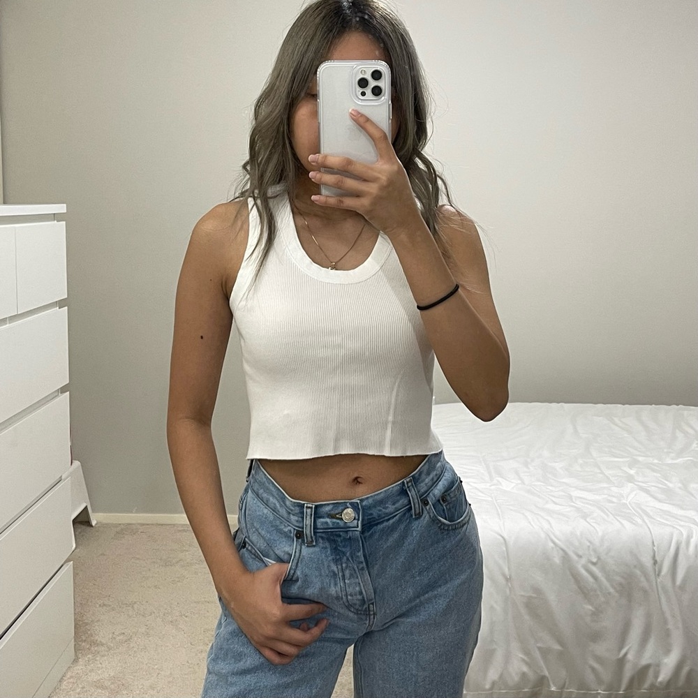 SOLD - Brandy melville white connor tank